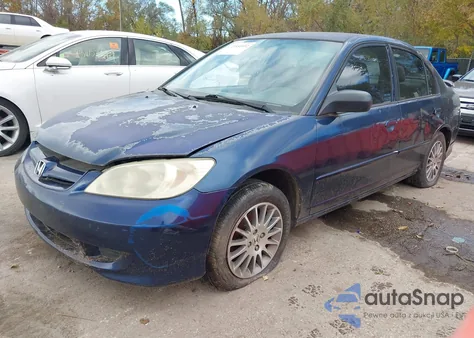 2005 Honda Civic Lx из США, поврежденный, VIN 2HGES16565H563518